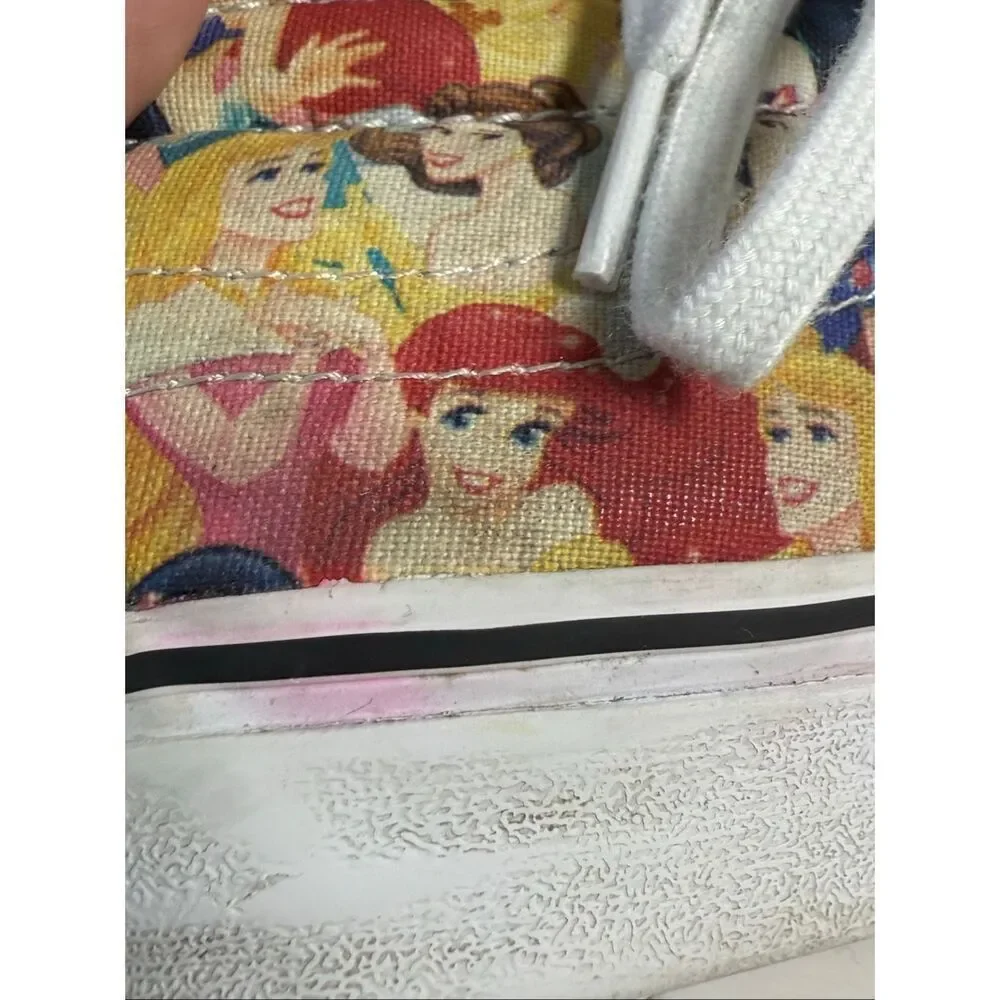 Vans SK8-Hi Women’s Disney Multi Princess Print Rare High top size 8 See Notes